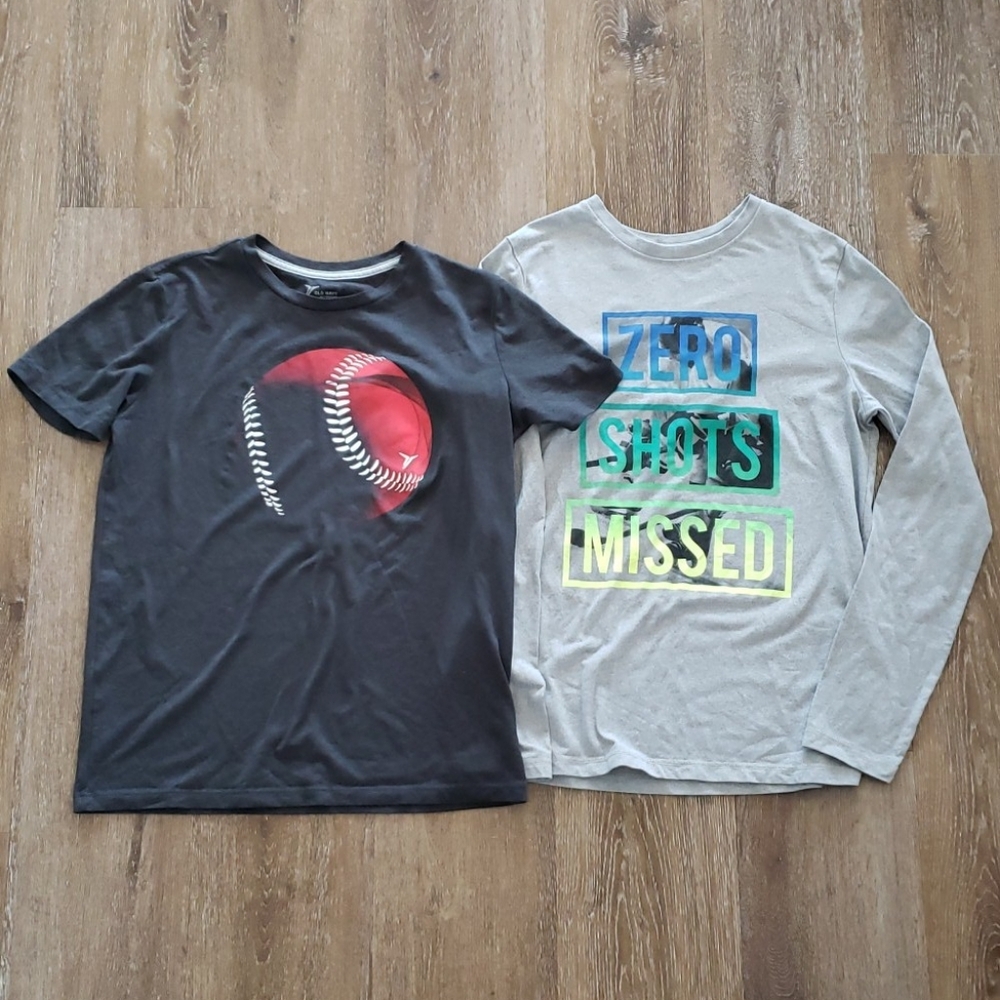 boys Old Navy George size XL 14-16 long sleeve & short sleeve tshirts | Set of 2